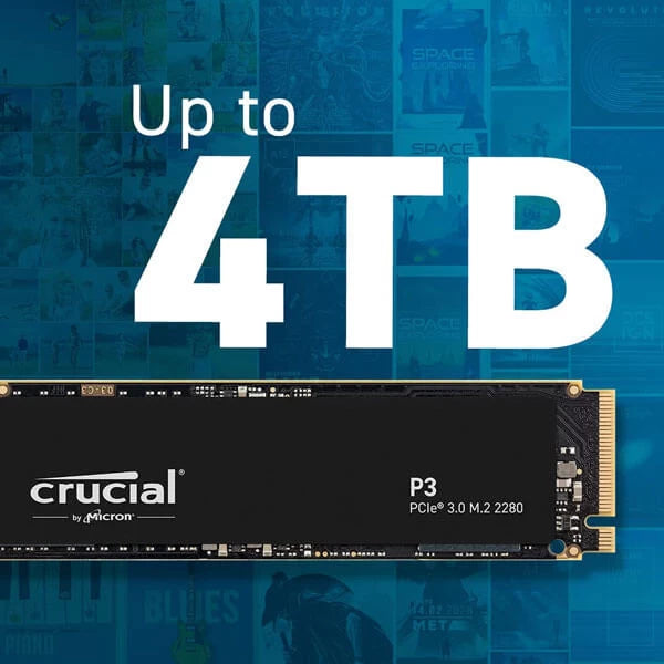 Crucial P3 4TB M.2 NVMe Internal SSD 