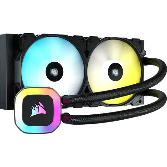 Corsair H100 RGB CPU Liquid Cooler Black  Microcenter India
