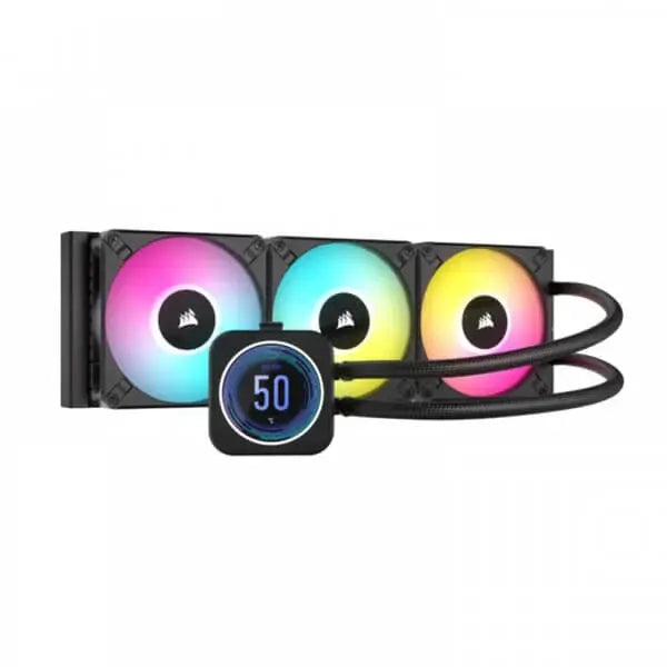 Corsair ICUE H150i Elite LCD XT Display 360mm RGB CPU Liquid Cooler Black 