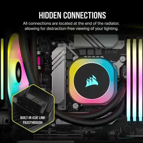Corsair ICUE LINK H150i RGB Black 360mm CPU Liquid Cooler 