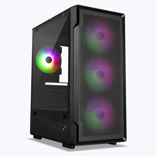 zebronics stealth, zebronics matx cabinet, gaming pc cabinet with argb fans