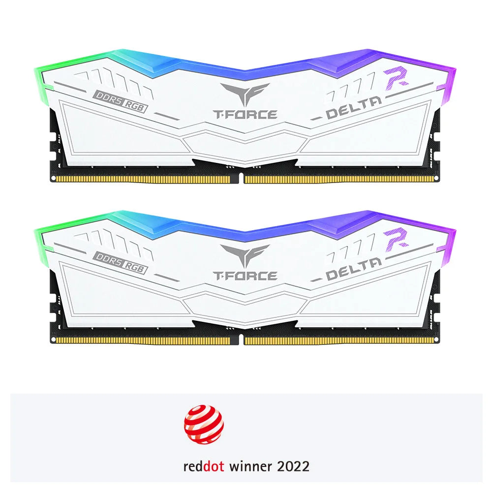 T-Force Delta RGB 32GB (16GBx2) DDR5 6000MHz Desktop Memory RAM CL30 