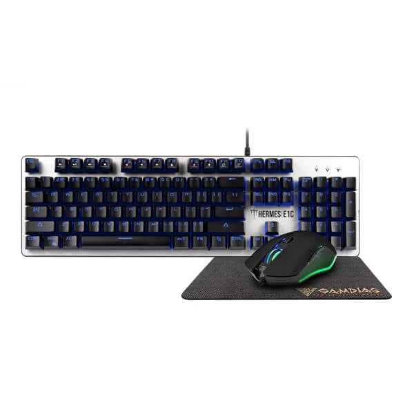 Gamdias Hermes E1C Keyboard, Mouse And Mouse Pad Combo  Microcenter India
