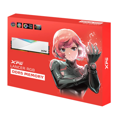 Adata XPG Lancer RGB 32GB (16GBX2) DDR5 5200MHz Memory - White  Microcenter India
