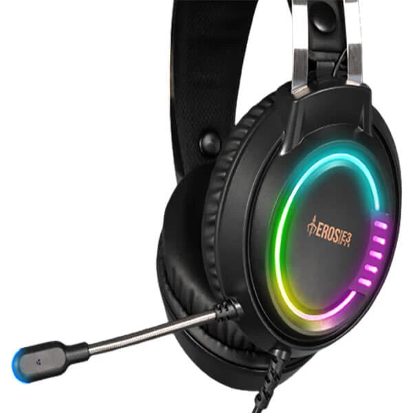 Gamdias Eros E3 RGB Gaming Headset Black  Microcenter India