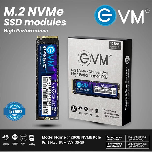EVM 128GB M.2 NVMe Internal SSD  Microcenter India