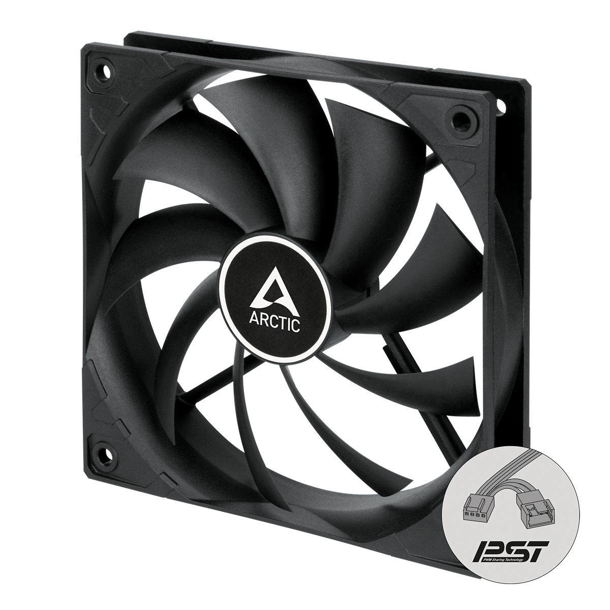 ARCTIC F12 PWM PST 120mm case fan in black