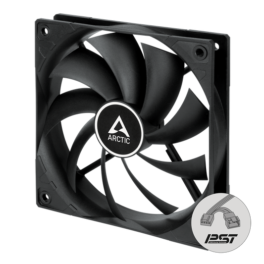 ARCTIC F12 PWM PST 120mm case fan in black