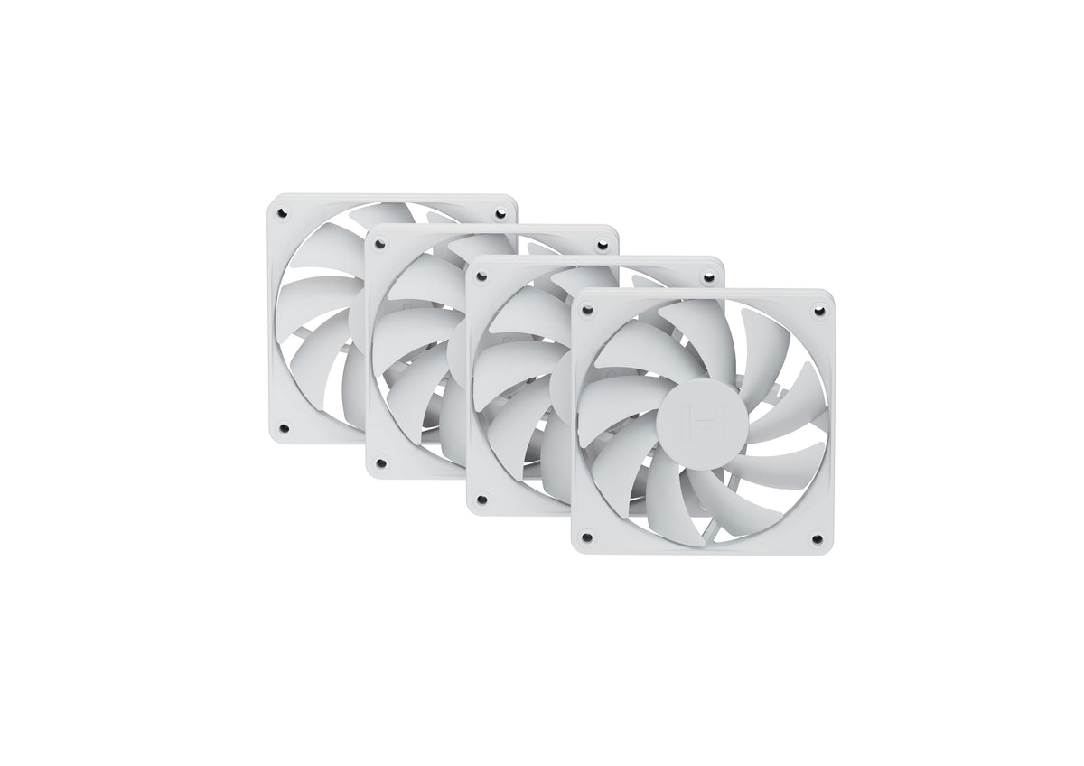 HYTE flow FA12 Snow White 120mm PWM case fan 4 pack