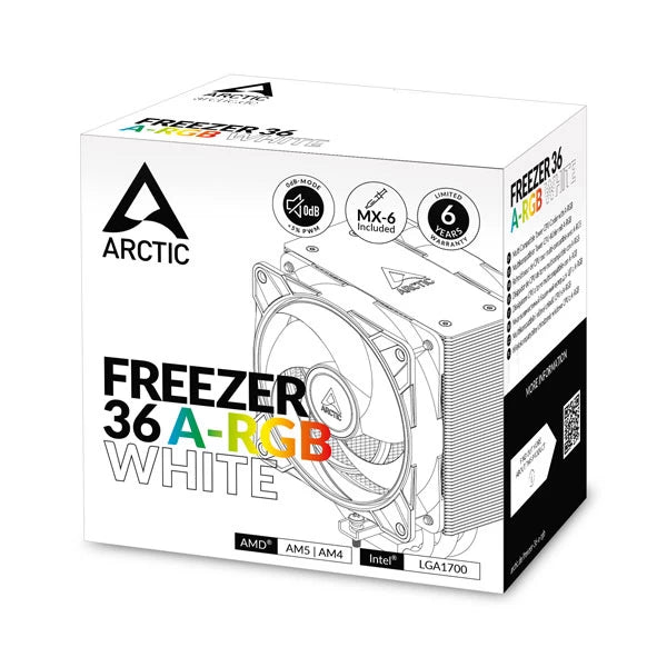 Arctic Freezer 36 ARGB CPU Air Cooler White  Microcenter India