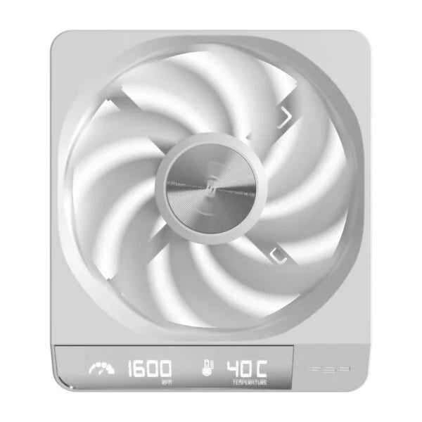 FSP ZENFAN-W 120mm PWM Case Fan White with Digital RPM and Temperature Display - Microcenter India.