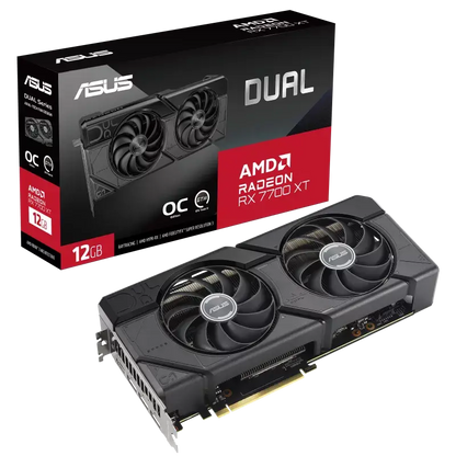 ASUS Dual Radeon RX 7700 XT OC Edition 12GB GDDR6  Microcenter India