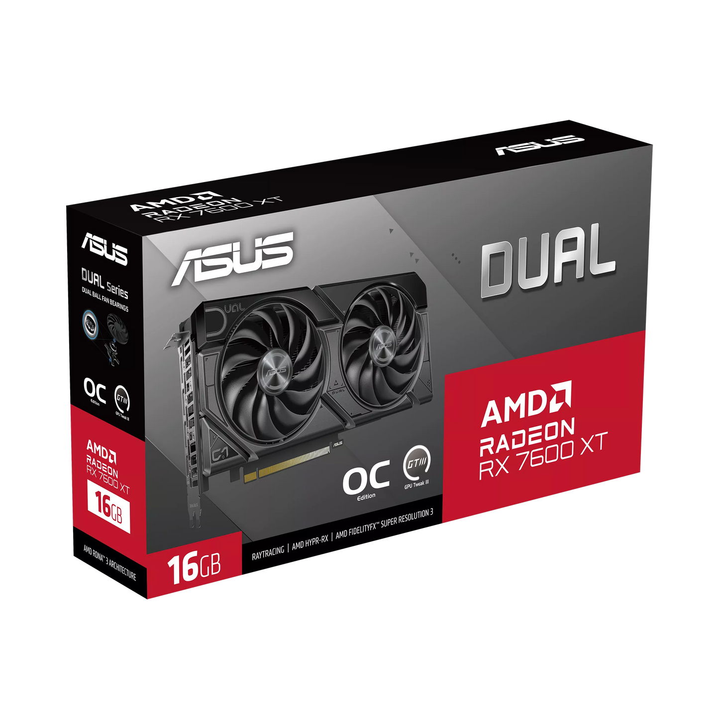 ASUS Dual Radeon RX 7600 XT OC Edition 16GB GDDR6