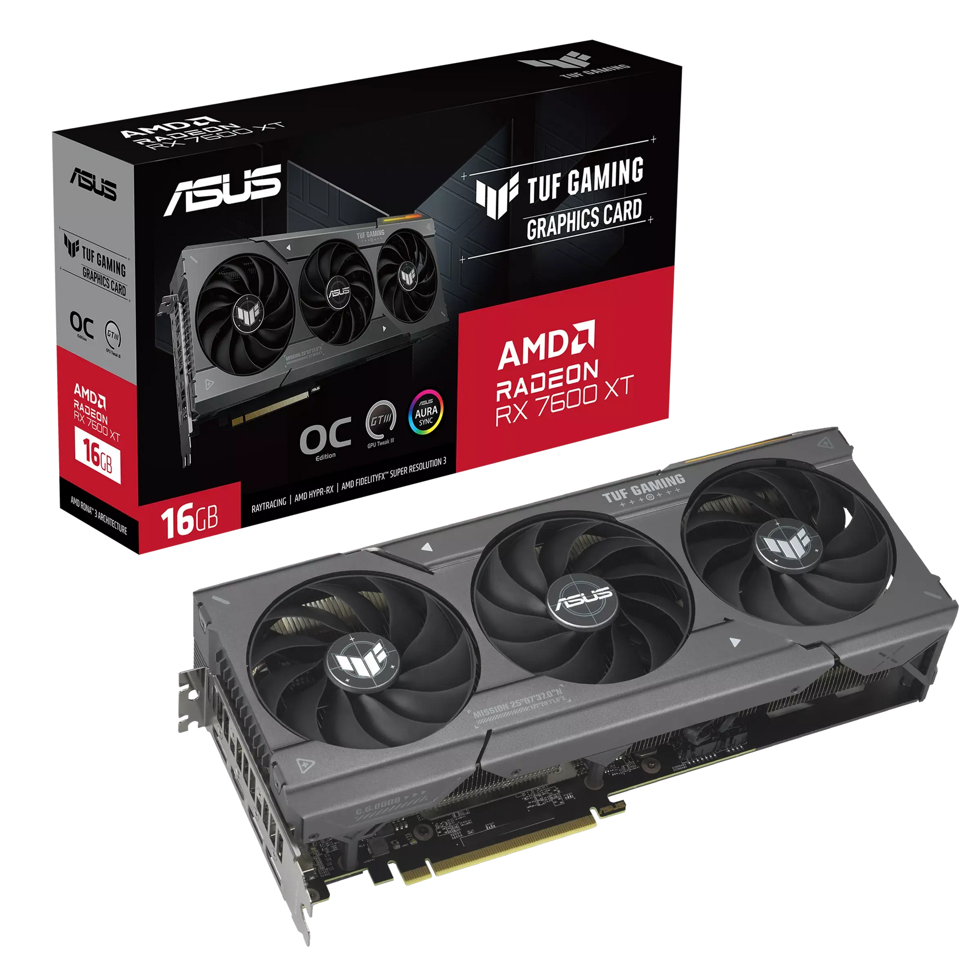 ASUS TUF Gaming Radeon RX 7600 XT OC Edition 16GB GDDR6  Microcenter India