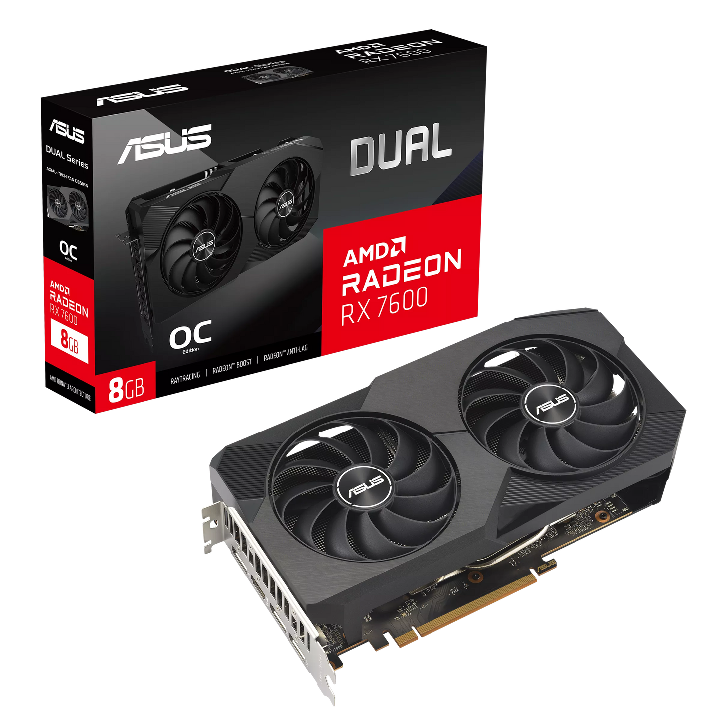 ASUS Dual Radeon RX 7600 OC Edition 8GB GDDR6