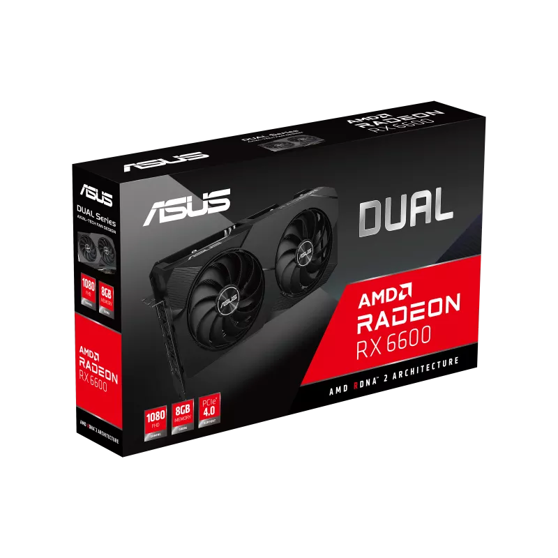 ASUS Dual Radeon RX 6600 V2 8GB GDDR6