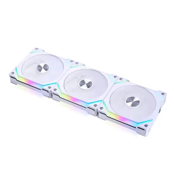 Lian Li UNI Fan SL120 V2 ARGB Cabinet Fan With Controller - White (Triple Pack) 