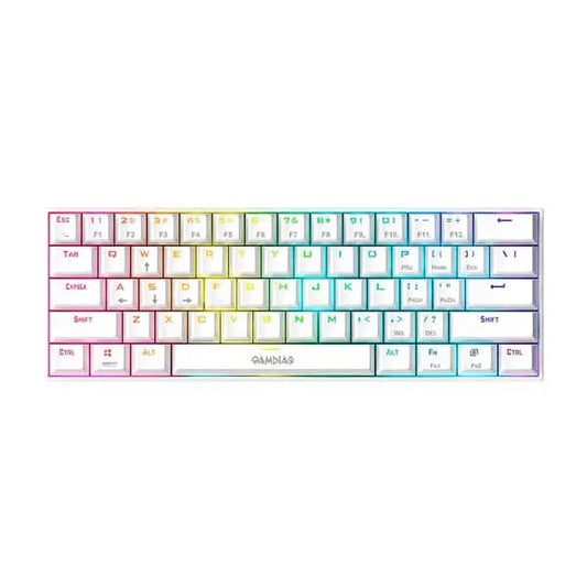 Gamdias Hermes E3 Blue Switches Mechanical Gaming Keyboard (White)  Microcenter India