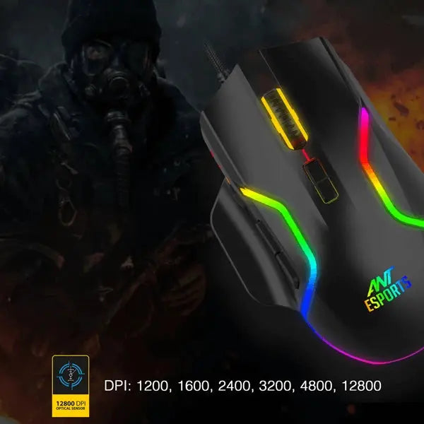 Ant Esports GM340 RGB Gaming Mouse Black  Microcenter India