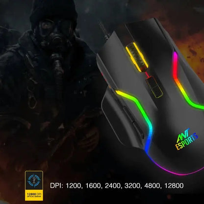 Ant Esports GM340 RGB Gaming Mouse Black  Microcenter India