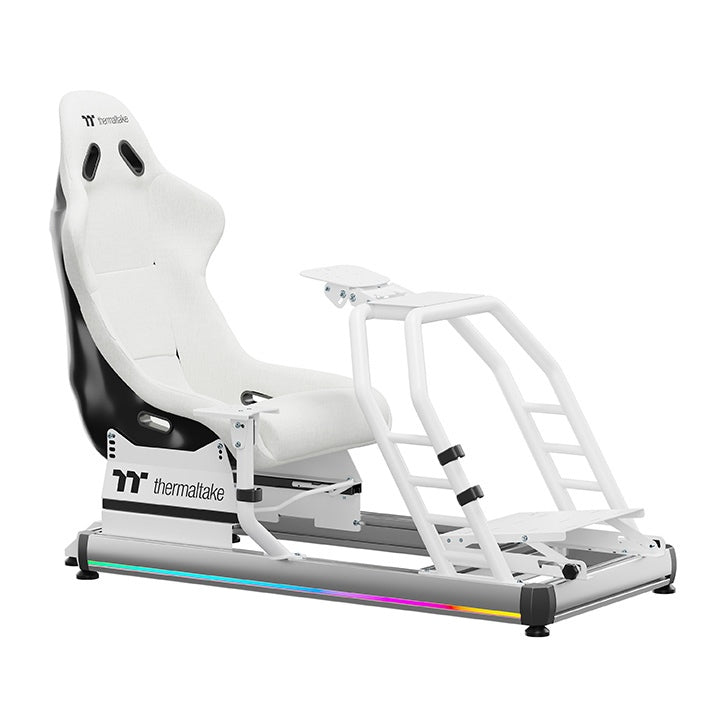 Thermaltake GR500 racing simulator cockpit Snow in white