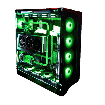 gaming pc green,green computer,hulk gaming pc