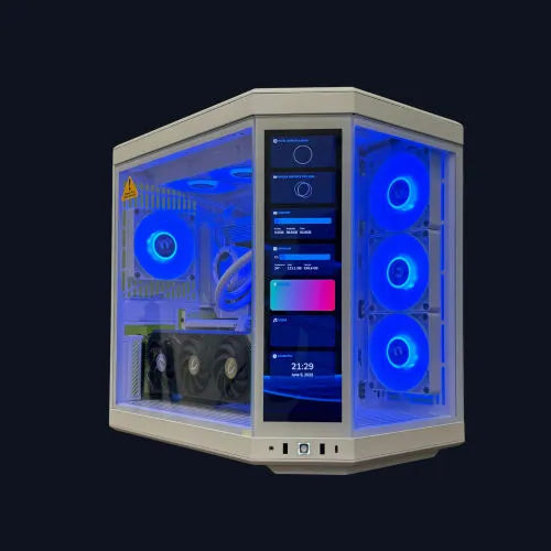 hyte y70 white pc build, white pc build,premium gaming pc build