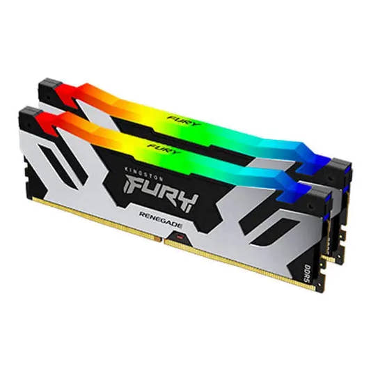 Kingston Fury Renegade RGB XMP 64GB (32GBx2) DDR5 6000MHz Desktop Ram Black-Silver  Microcenter India