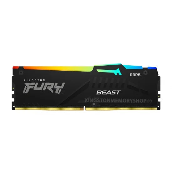 Kingston FURY Beast RGB 64GB (32GB x2) DDR5 6000MT/s Black DIMM 