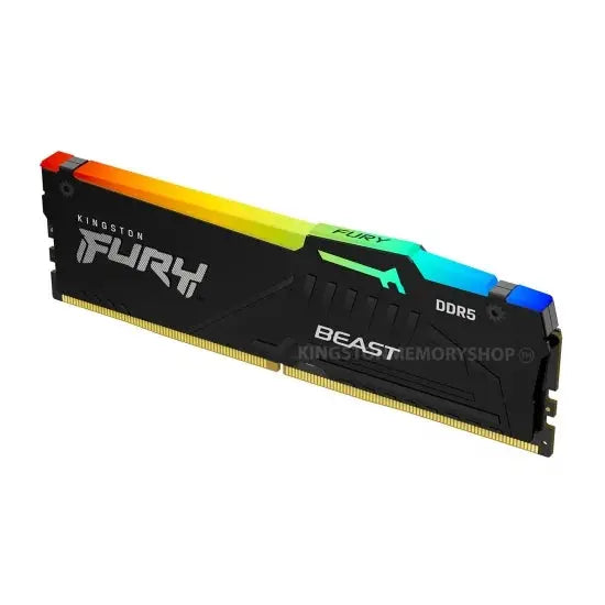 Kingston FURY Beast RGB 32GB (16GB x2) DDR5 6000MT/s Black  Microcenter India