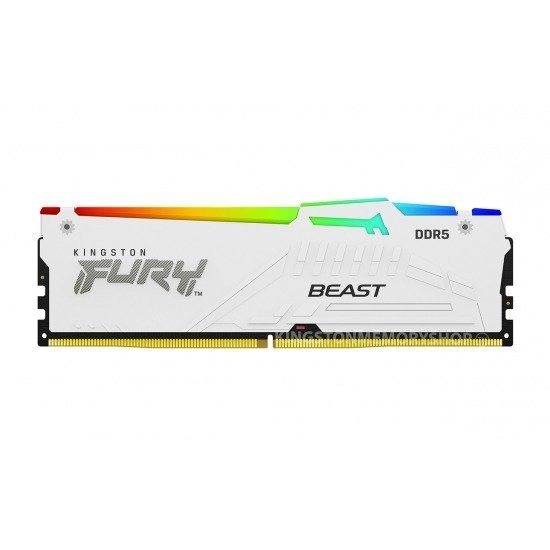 Kingston FURY Beast 16GB DDR5 6000MT/s Memory White RGB