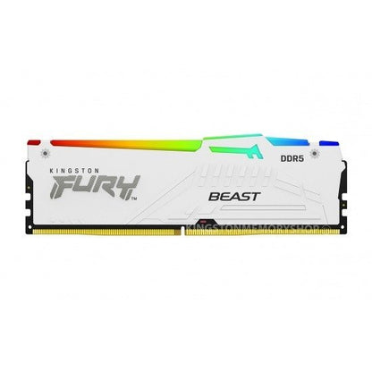 Kingston FURY Beast 16GB DDR5 6000MT/s Memory White RGB
