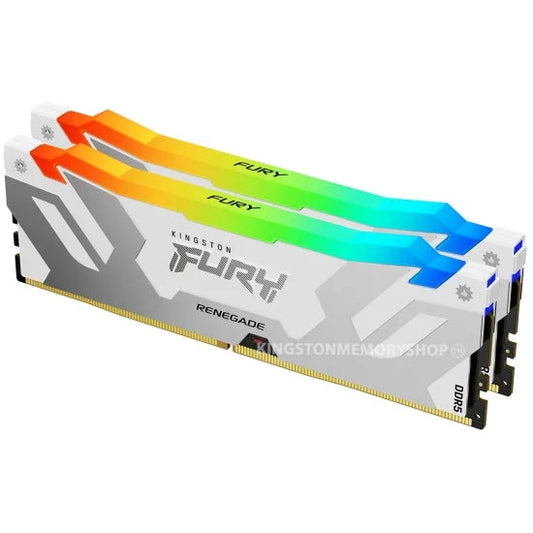Kingston FURY Renegade RGB 32GB (16GB x2) DDR5 6000MT/s Silver/White DIMM  Microcenter India