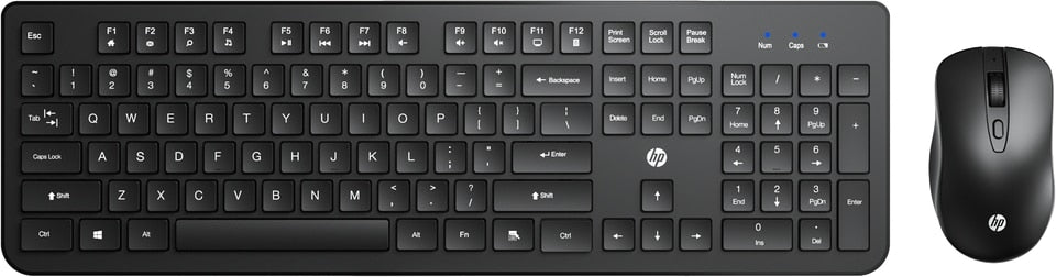 HP KM290 wireless keyboard and mouse combo in black