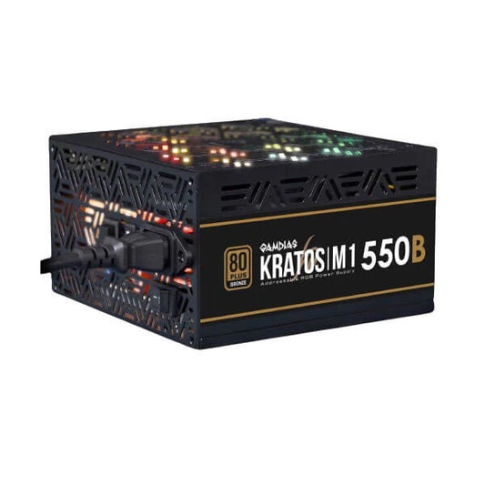 Gamdias Kratos M1-550B RGB 550 Watt 80 Plus Bronze SMPS