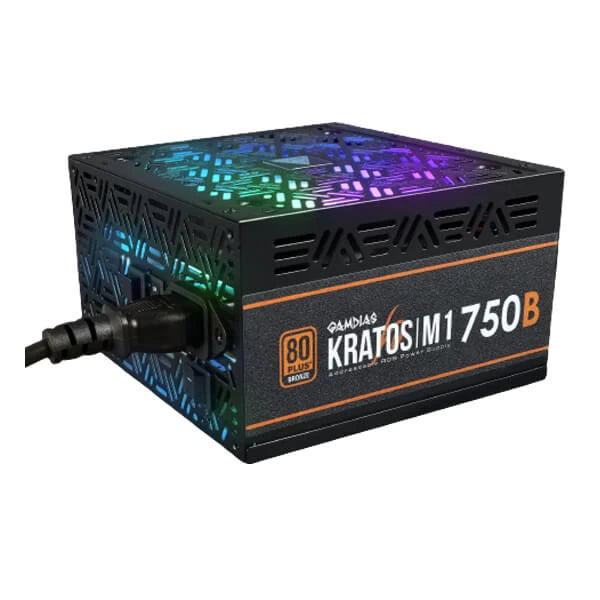 Gamdias Kratos M1-750B RGB 750 Watt 80 Plus Bronze SMPS