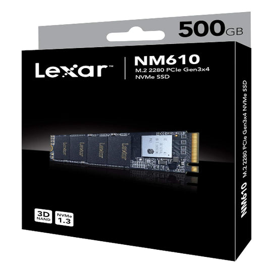 Lexar NM610 500 GB M.2 2280 PCIe Gen 3x4 NVMe SSD