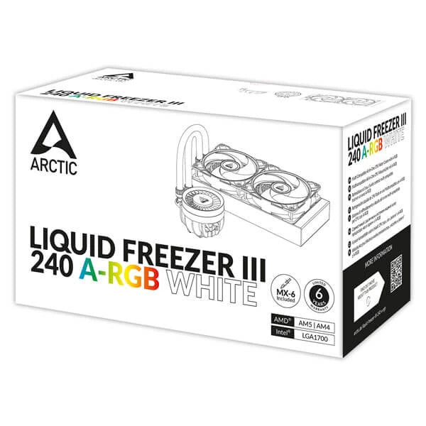 Arctic Liquid Freezer III 240 ARGB CPU Liquid Cooler White  Microcenter India