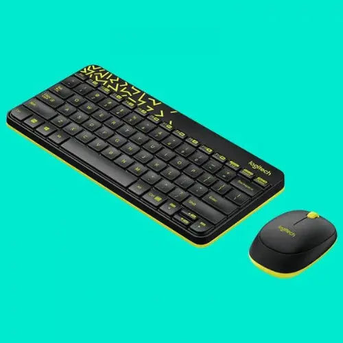 Logitech MK240 Nano Wireless USB Keyboard and Mouse Set (Yellow) - Microcenter India.
