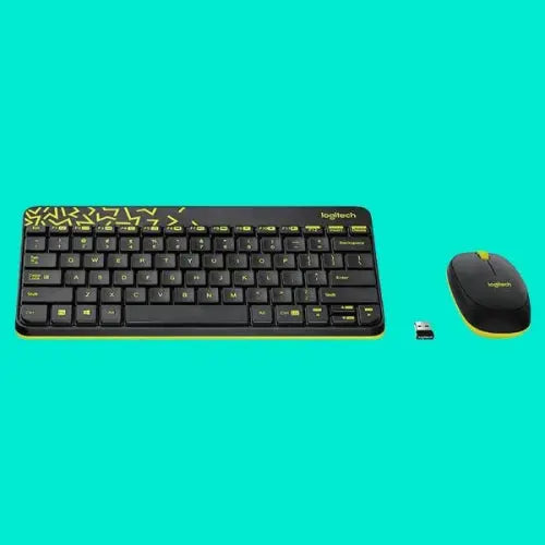 Logitech MK240 Nano Wireless USB Keyboard and Mouse Set (Yellow) - Microcenter India.
