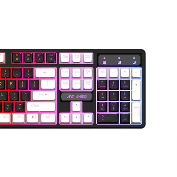 Ant Esports MK1450 Pro Gaming Keyboard Membrane Switches Black-White