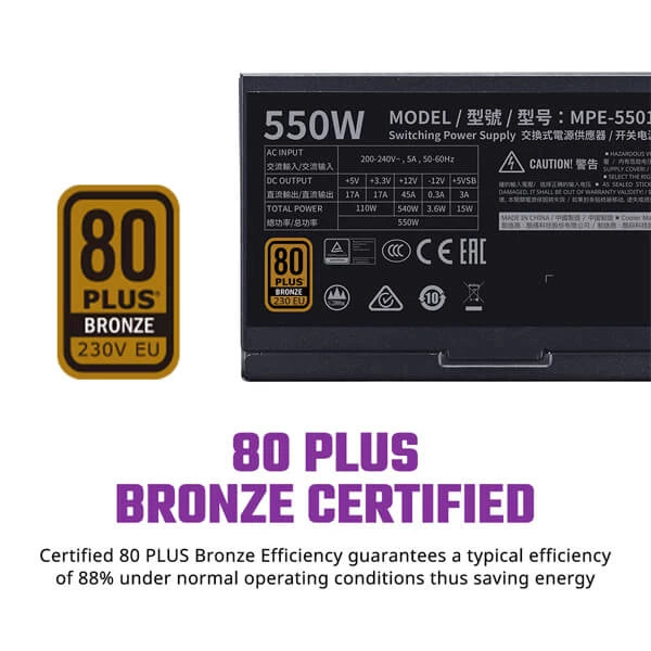 Cooler Master MWE 550 V2 80 Plus Bronze SMPS  Microcenter India