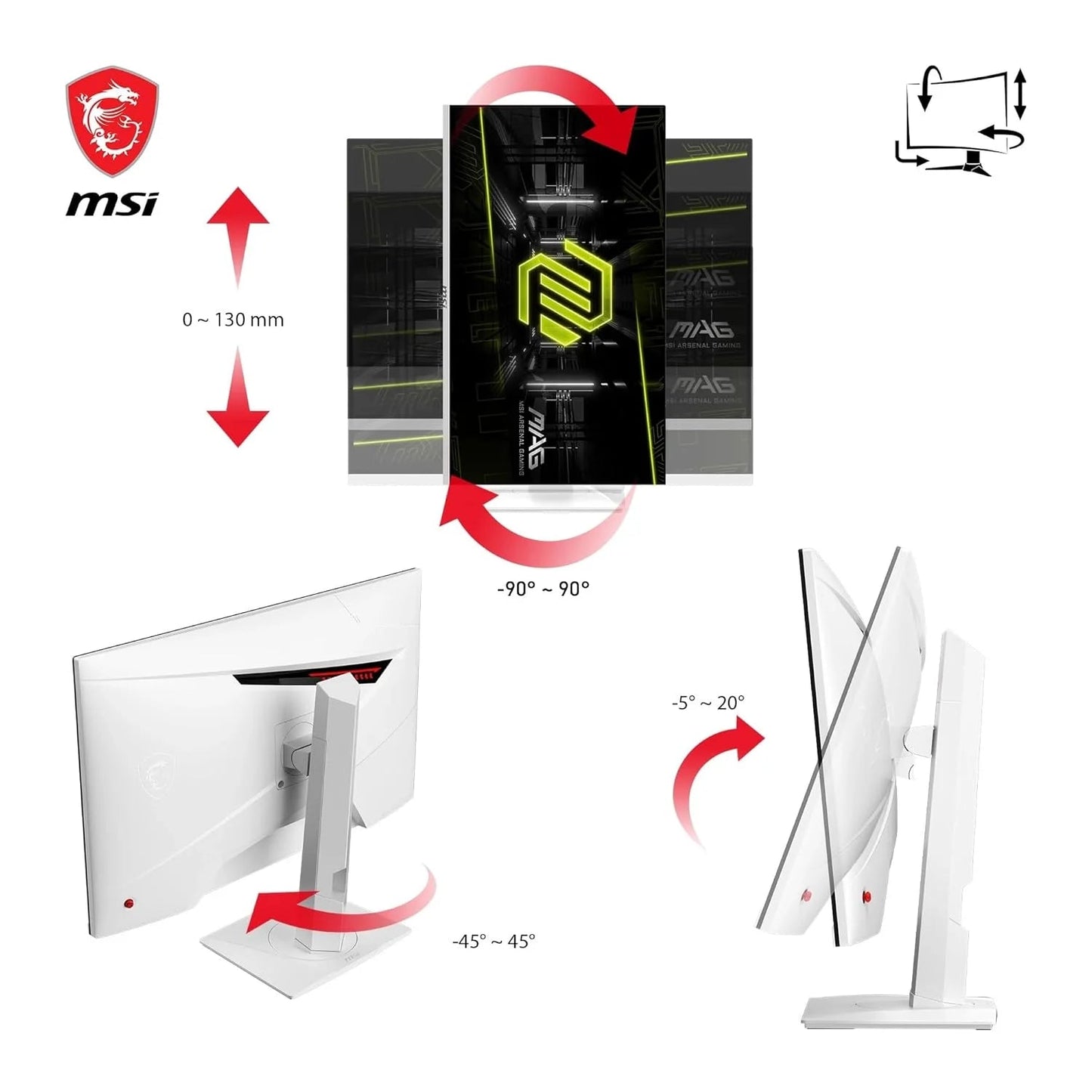 MSI MAG 274QRFW 27 Inch Monitor  Microcenter India