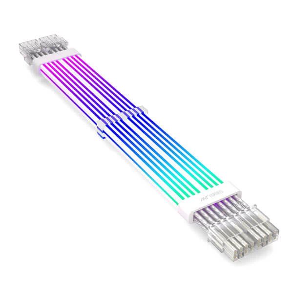 Ant Esports Neon Glow 8PIN x 2 ARGB Extension Cable White  Microcenter India