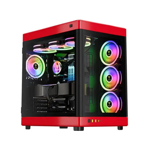 Gamdias Neso P1 BR (E-ATX) Full Tower Cabinet (Black And Red)  Microcenter India