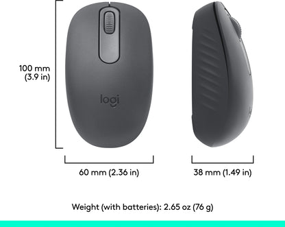 Logitech M196 Bluetooth Wireless Mouse Graphite - Microcenter India