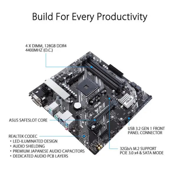 Asus Prime B450M-A II Motherboard 