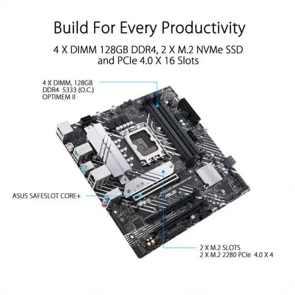 Asus Prime B660M-A D4 Motherboard  Microcenter India