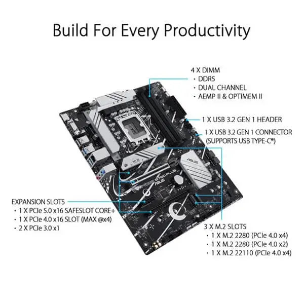 Asus Prime B760-PLUS Motherboard 
