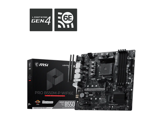 MSI PRO B550M-P WiFi6E AM4 Micro ATX motherboard
